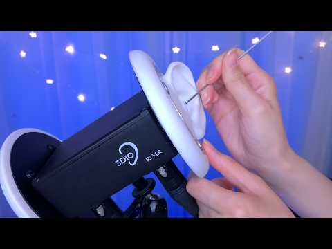 ASMR Realistic Ear Cleaning Before Sleep (No Talking) 😪 ear blowing, 3Dio / 耳かき