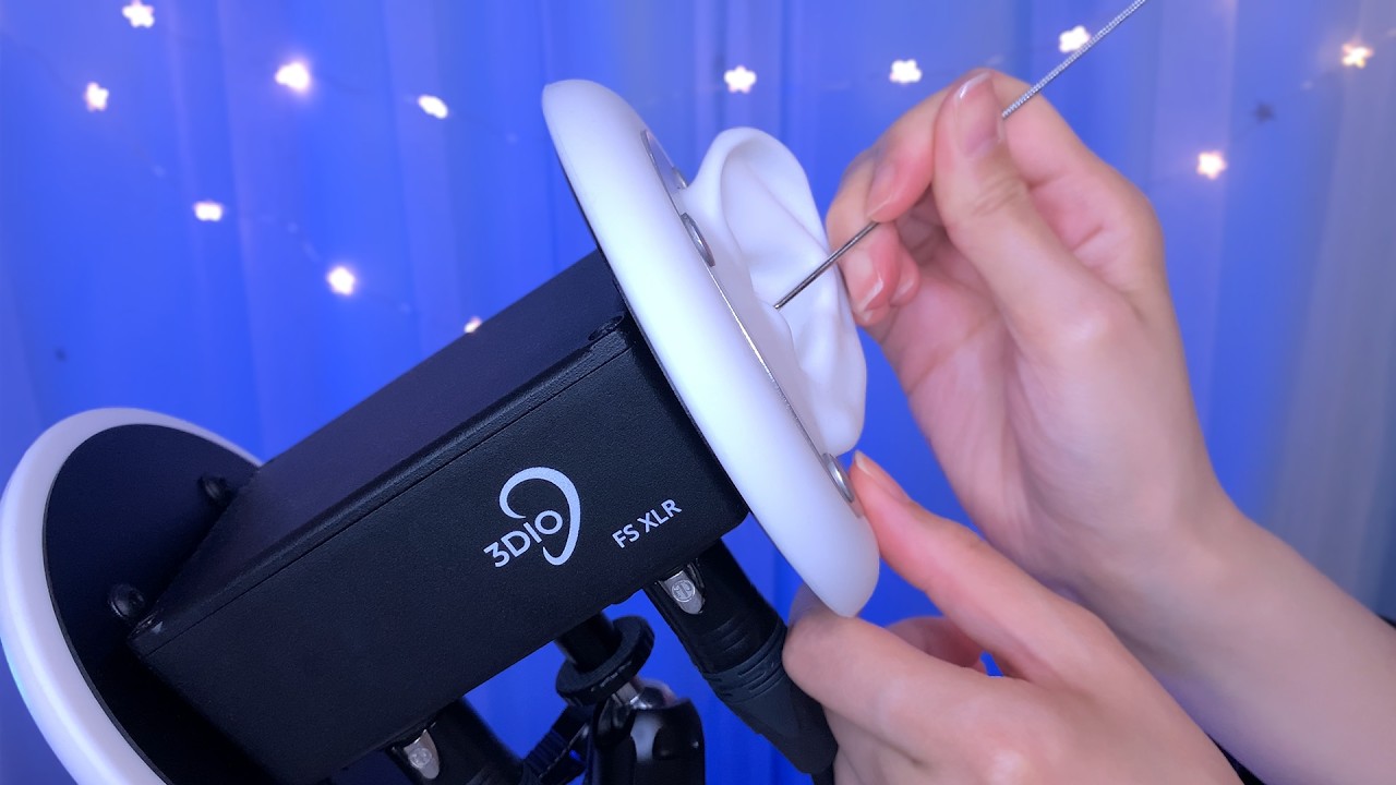 ACMP Realistic Ear Cleaning Before Sleep (No Talking) 😪 ear blowing, 3Dio / 耳かき