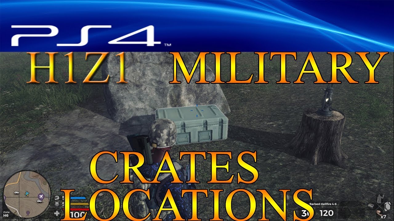 H1Z1 PS4 ALL MILITARY  CRATES LOCATIONS