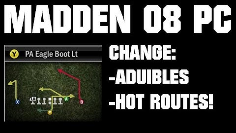 Madden 08 PC: How to Change Audibles and Receiver Hot Routes! [Madden PC 2015 MOD]