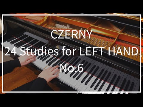 CZERNY 24 Studies for LEFT HAND No.6 Op.718 ツェルニー 左手