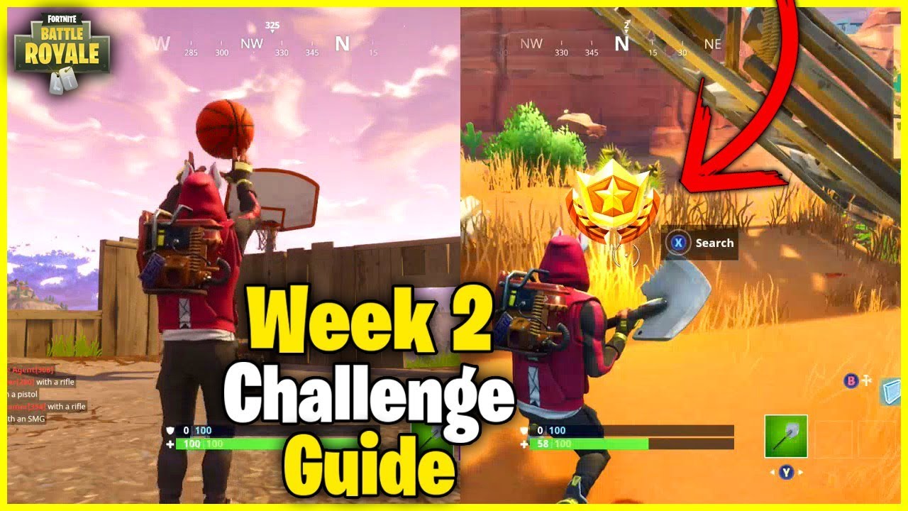 search between an oasis rock archway and dinosaurs s5 week 2 challenge guide fortnite - fortnite s5 w2