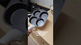 Jeetee Titanium Ceramic Non-Stick 4-Hole Egg Pan 21CM– PFOA/PFAS-Free Gas and Induction Compatib