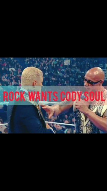 The Rock Wants Cody Rhodes Soul 🤯 #therock #rock #codyrhodes #shorts # ...
