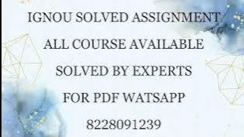 bpac 105 solved assignment 2023-24 / IGNOU bpac 105 solved Assignment 2023-24 / pdf wtsp 8228091239