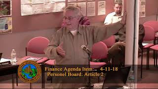Milford Finance Committee meeting April 11, 2018