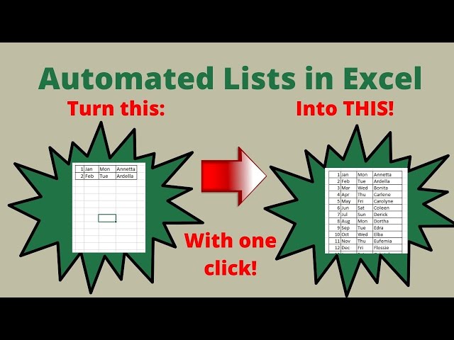 Master Automated Lists in Excel in 3 Minutes! class=