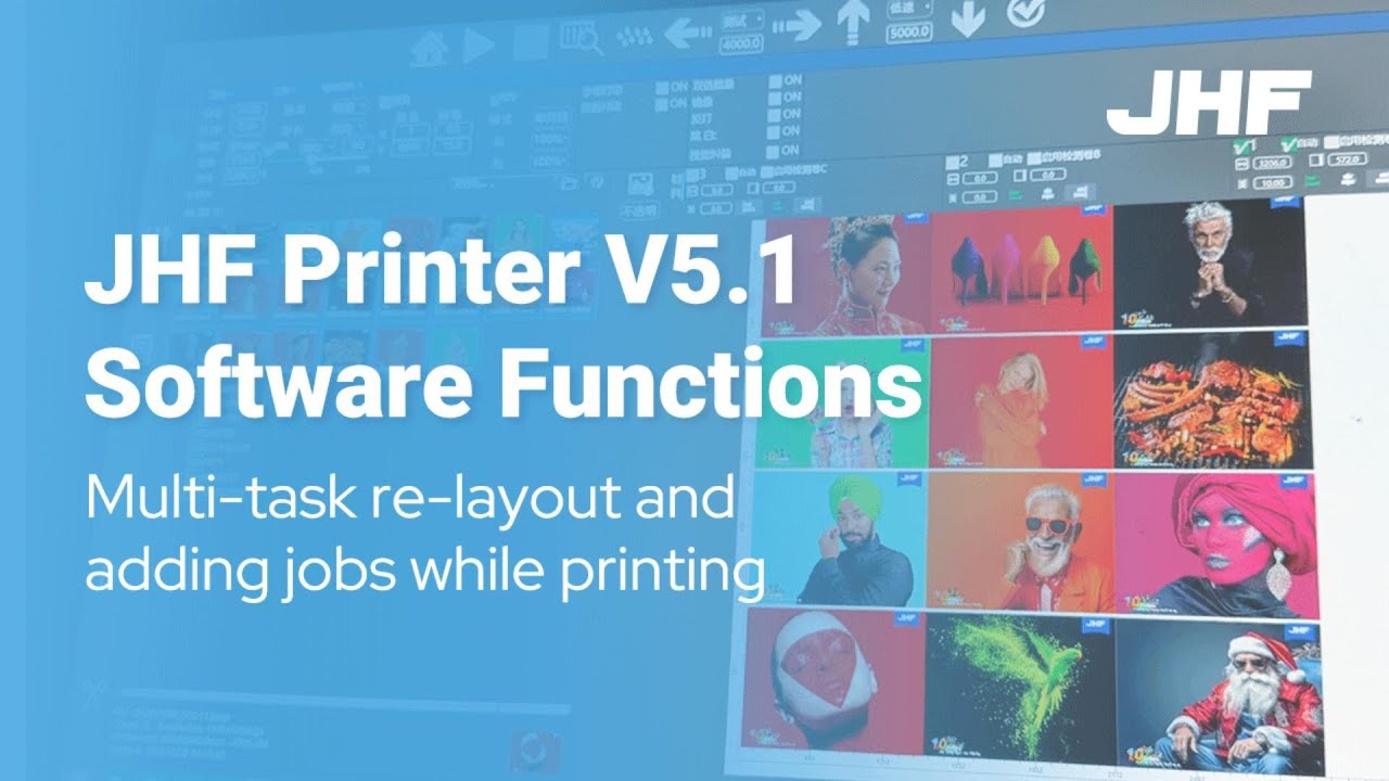 JHF Printer V5.1 Software Functions:Multi-task re-layout and adding ...