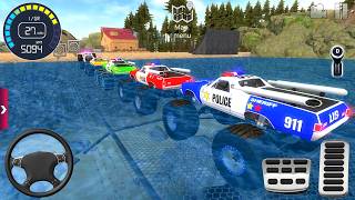 Impossible Car Mega Stunts Ramp Simulator #1 - US Police Monster Truck Driving 3D - Android gameplay screenshot 2