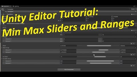 How to create your own Min Max Slider for the Unity Inspector