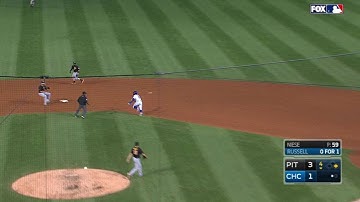 PIT@CHC: Baez swipes second after call overturned