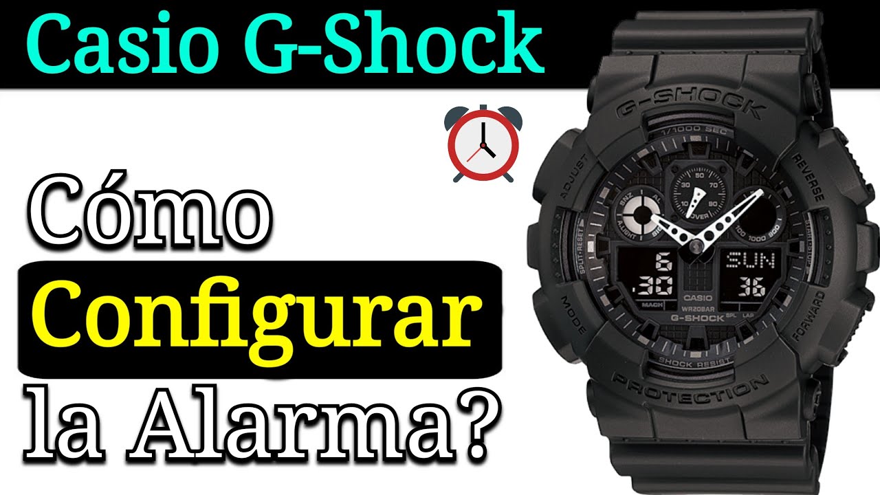 Reloj Casio G-Shock | Cómo configurar la alarma? | Ajustar Las Alarmas -  YouTube