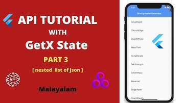 Flutter API  nested list of json with Getx | malayalam | code with ashok
