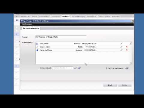 OpenScape UC Desktop Client - Conferencing tutorial