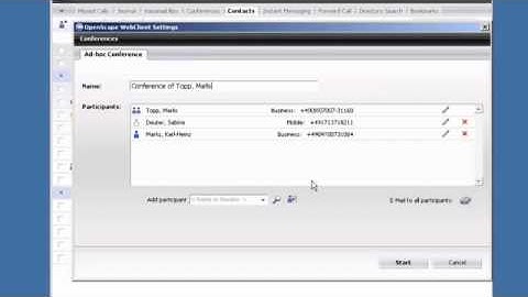 OpenScape UC Desktop Client - Conferencing tutorial