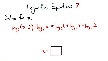Logarithm Equations Practice 7 One Log on Each Side - Visualizing Algebra