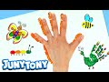 Fun with handprints  finger painting for kids  art play  preschool songs  junytony