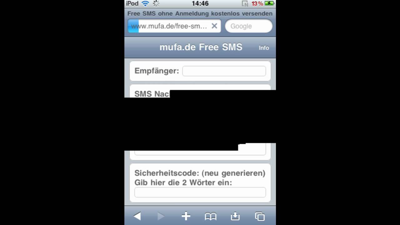 Kostenlos Unendlich Viele Sms Senden Mit Iphone Ipod Touch Youtube