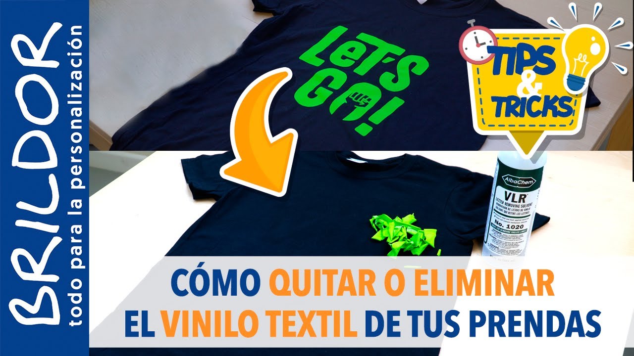 💯 CÓMO QUITAR VINILO USANDO VLR 🧼👕 - YouTube