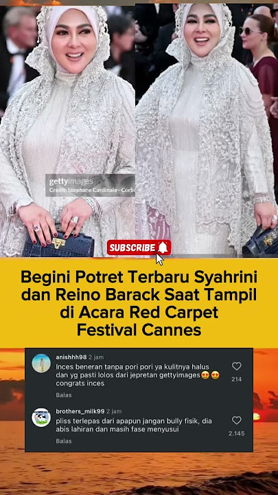 Potret Syahrini dan Reino Barack zsaat di Acara Red Carpet Festival Cannes