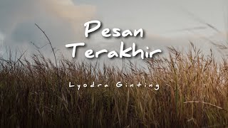 Pesan Terakhir - Lyodra Ginting ( Cover   Lirik ) by Della Firdatia