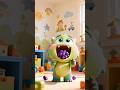 Learn Purple Color for Toddlers with Cute Monsters: Feed The Hungry Monster! #Shorts