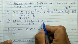 Discover the pattern and write the next four numbers