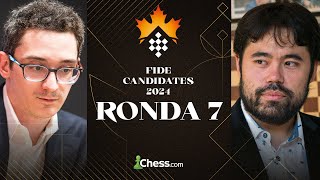 Torneo de Candidatos 2024 Ronda 7 | LUCHA POR EL PRIMER PUESTO | Nepo vs. Naka & Pragg vs. Caruana image