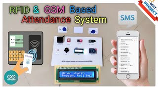 23. RFID & GSM based Attendance System | IoT | Adafruit Server | SMS Notification | Data Storage