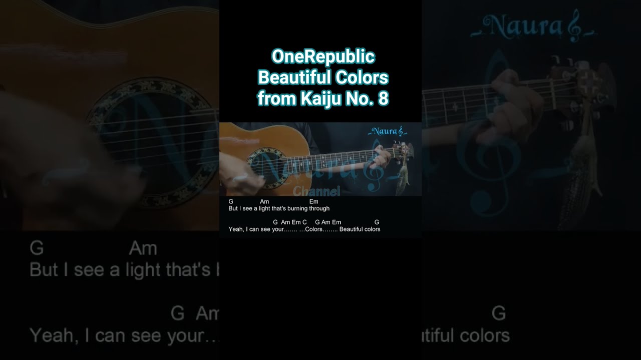 OneRepublic - Beautiful Colors - from Kaiju No. 8 Guitar Chords Lyrics #shorts