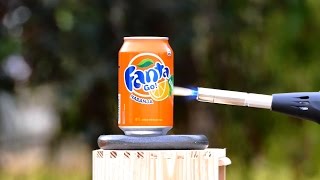 Mira Lo Que Pasa Cuando Sobrecalientas Una Fanta - Experimentos Caseros