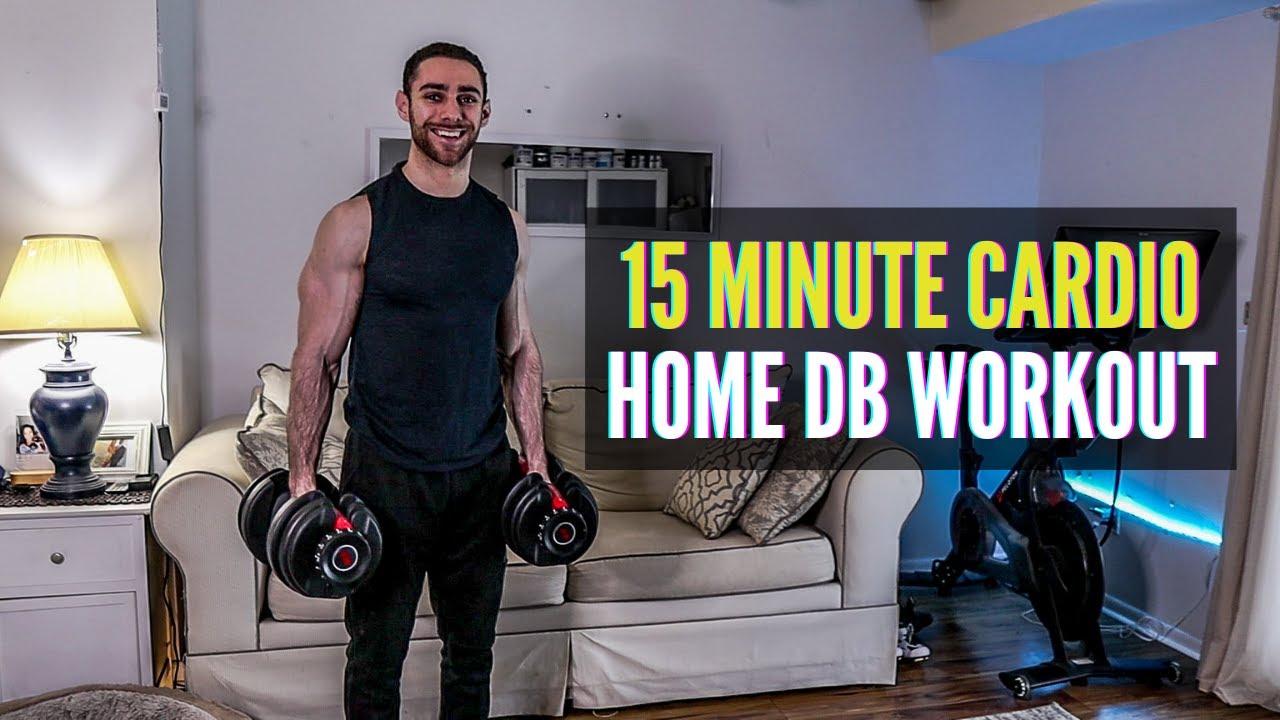 15 Minute Home Cardio - Dumbbell Workout (Metabolic Conditioning) - YouTube