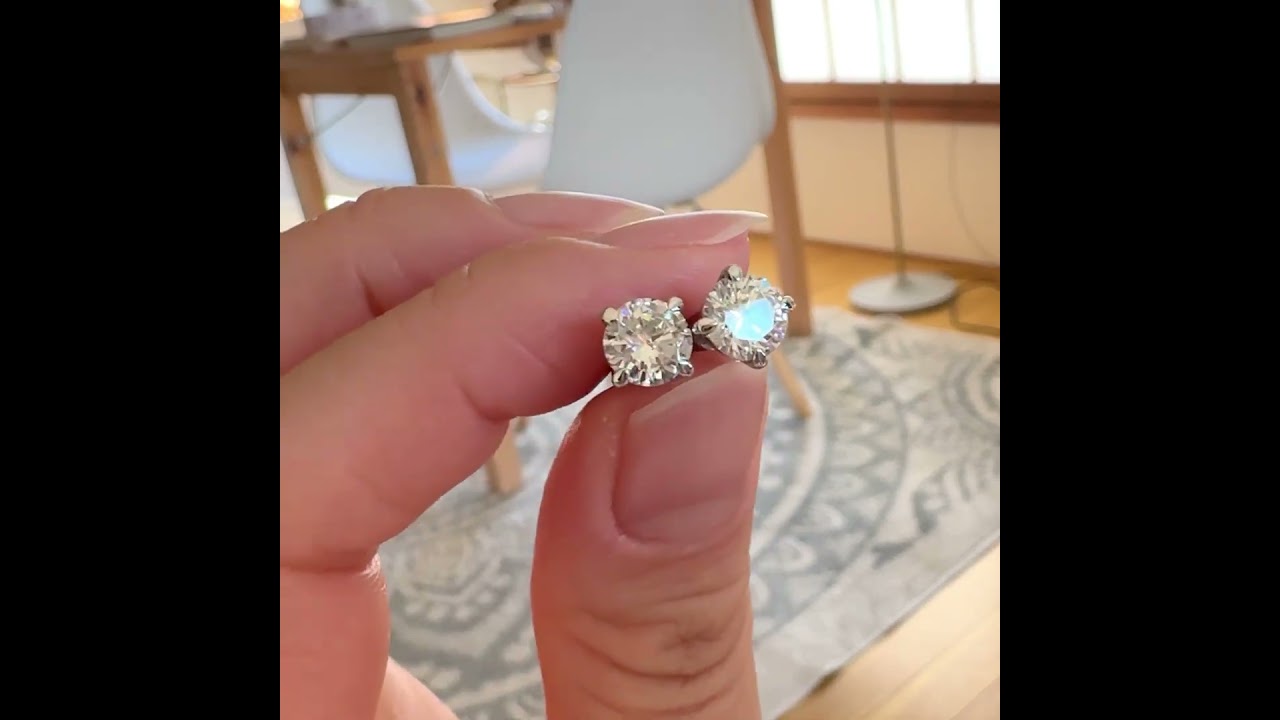 大粒ダイヤモンドの手作りピアス - リエコの手帳