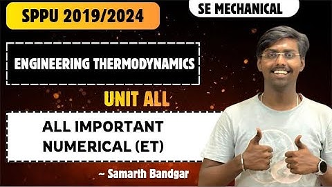 SPPU Mechanical SE – Engineering Thermodynamics (2019 & 2024 Pattern) IMP Numericals for End Sem!