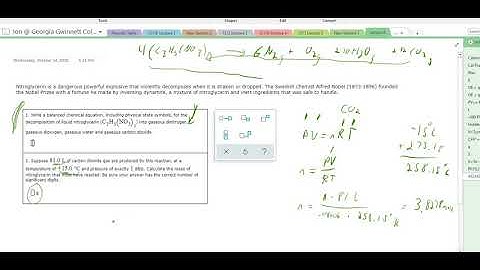 ALEKS - Solving for gaseous reactant