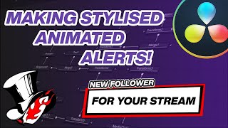 How To Create Custom Stream Alerts For Free! | Davinci Resolve 16