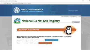 How to sign up for the Do Not Call Registry