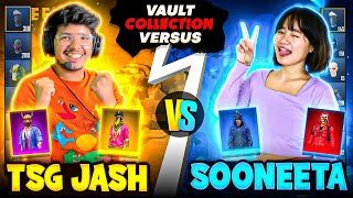JASH VS SOONETA 😨Who Has More Rarest & Richest Collection in Vault Wins 20,000₹🥰 -Garena Free Fire
