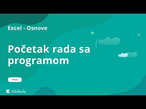 1. Početak rada sa programom Excel