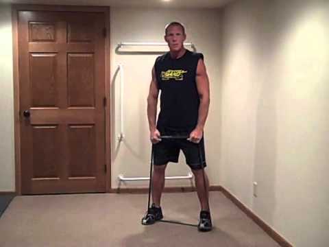 Resistance Band Curl Clean and press