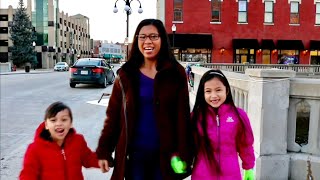 Fil-Am Family Bonding Exploring Downtown Aurora, Illinois