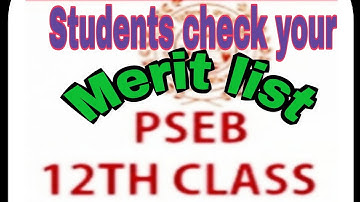 Pseb 12th class merit list