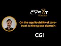 CYSAT 2023: Keynote "On the applicability of zero trust to the space domain"