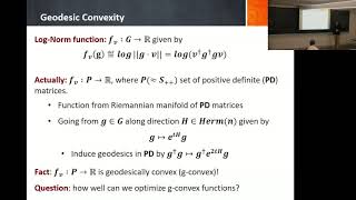Rafael Oliveira | Invariant theory, noncommutative optimization and applications Pt. II