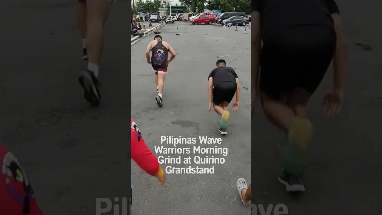 Pilipinas Wave Warriors land training at quirino grandstand. 