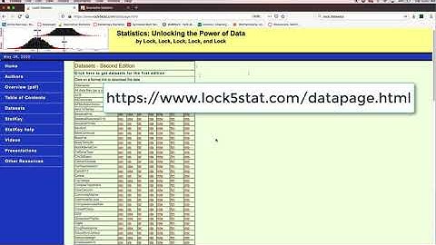 Part 1 How to Upload a Dataset Into Statkey