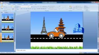 Car tyre animation in powerpoint-2007