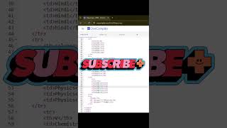 create time table by using html  table  tag