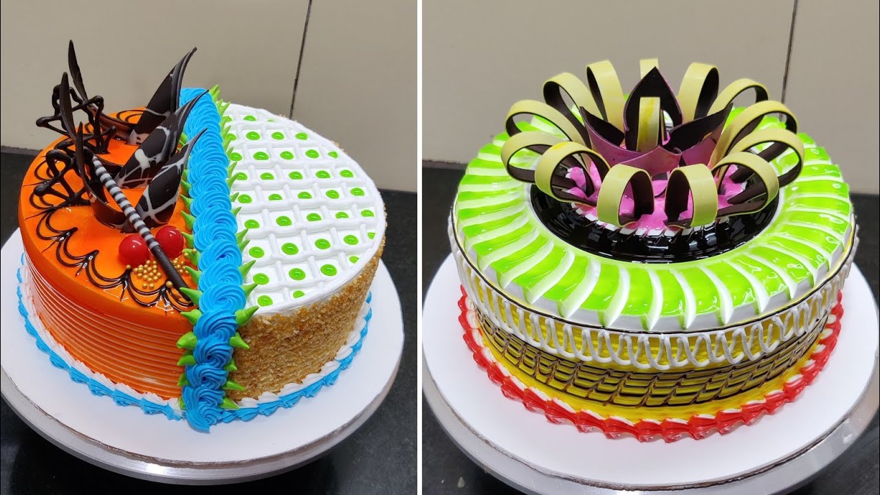 Counter Cake Model How To Make Counter Cake Design | Yumm Cake | Neutral Gel Cake Design ...