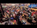 Street Scenes in Extremely busy African City - Lagos Nigeria Market Life 4k